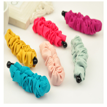 Vertical Hair Crabs Twist Clip Long Hair Claws Solid Color Cloth Banana Clips Hair Accessories for Women Clamp Plastic Krabyk