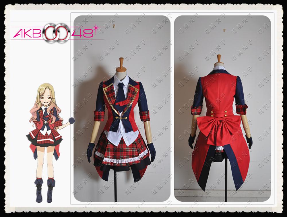 Custom Made AKB0048 Anime Cosplay Yuko Lolita Dress Party Costume