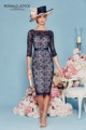 2016 New Arrival Elegant Lace Three Quarter Sleeves Navy Blue Formal Mother Of The Bride Dresses