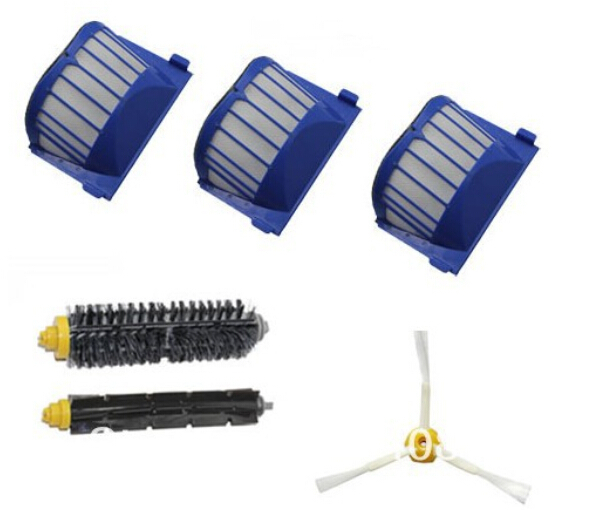 Free Post 3 Aero Vac Filter Brush kit for iRobot Roomba 600 Series 620 630 650