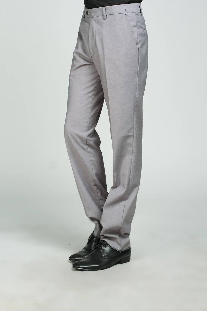 Невеста жених ну вечеринку пром эластичный пояс брюки мужчины бизнес формальный светло-серый костюм брюки Pantalones Oscuro бесплатная доставка
