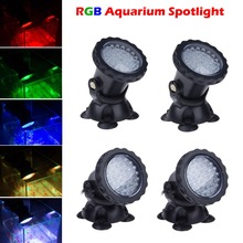 4 in 1 RGB Led Rockery Light Fish Tank Spotlight Waterproof Swimming Pool Pond Lamps Led
