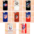 Hot sales 8pcs lots Atletico Madrid football club hard White Skin case cover for iphone 5