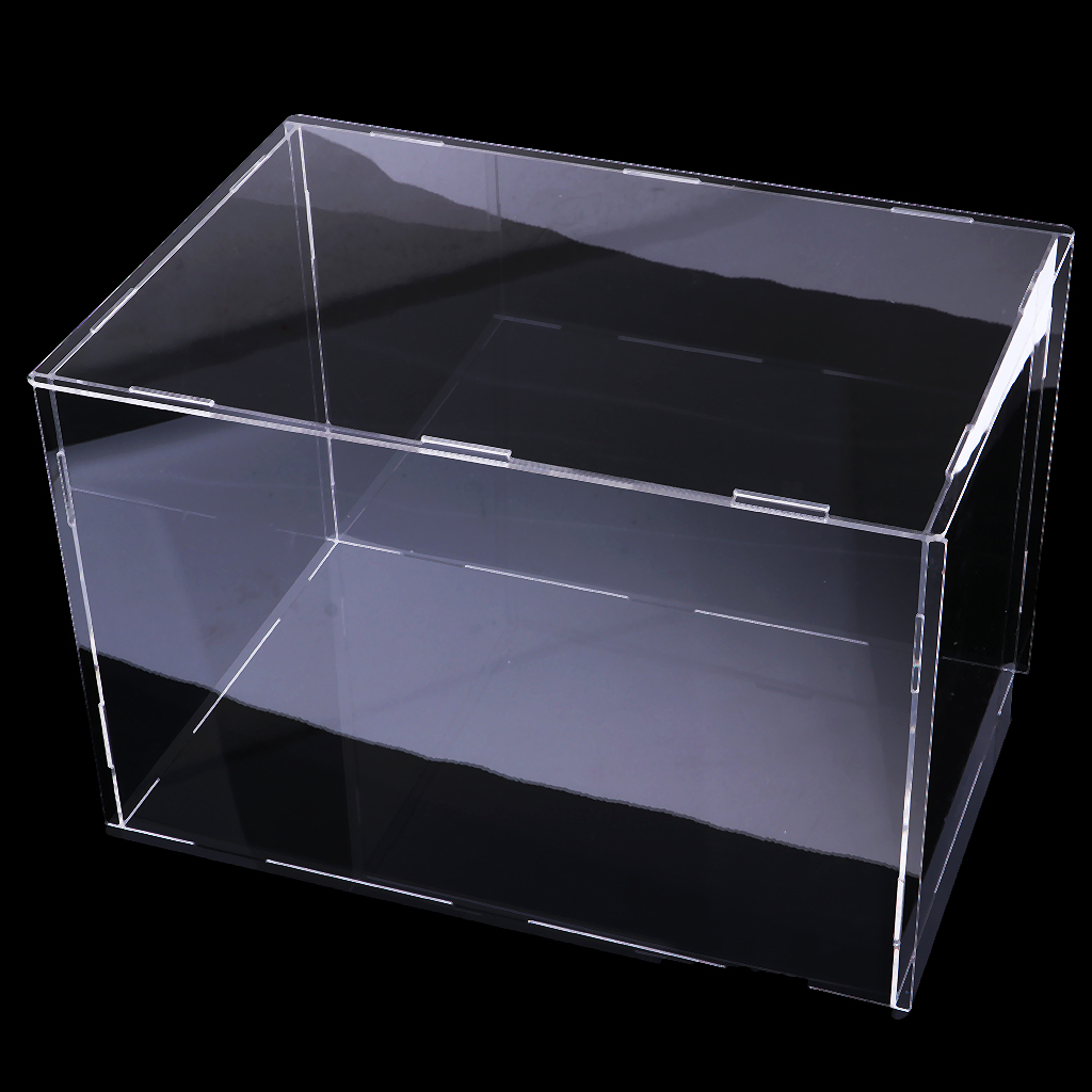 Acrylic 2steps Display Case Box Plastic Black Tray For Loz Nano Block Dustproof 