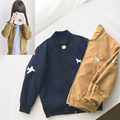 Male Female Child Autumn Embroidered AirPlane Baseball Jacket Kid s Deer Embroidery Baseball Uniform