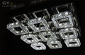 AC100 240V L78 W78cm Square three sides crystal LED ceiling lights Modern minimalist living room bedroom