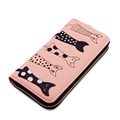 Japan And Korean Style Large Capaciy Purse Women Lovely Cats Ornament Embroidery Long Wallet High Quality