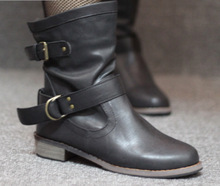Huidong factory of western style belt buckle Vintage British boots Martin boots a flat with low