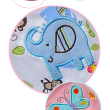2 Layers Embroidery Cute Baby Bibs Burp Cloths Baby Girl Boy Infant Saliva Towel Newborn Feeding