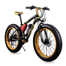 New Bicycle 36V Lithium Battery Electric Snow Bike SHIMAN0 24 Speeds Mountain Bike Electric Bicycle Road Bike Black and Yellow