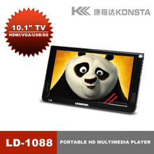 Free shipping! Hot Sale! 10” HDMI monitor media player, with 1024*600 resolution, support VGA input,HDMI input, with USB and ca