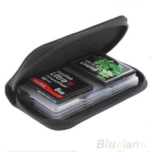 Black SD SDHC MMC CF Micro SD Memory Card Storage Carrying Pouch Case Holder Wallet 1DS7