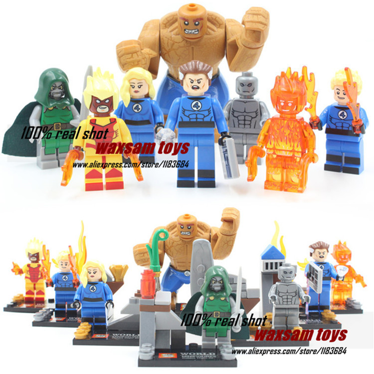 In stock 8pcs lot FANTASTIC FOUR 4 SY167 Building Bricks Blocks Sets Marvel Figures Minifigure Toys