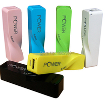 Emergency portable charge bank  perfume shape  six color two USB out light weight backup powers for phone or telecommunications