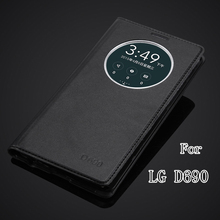Чехол для LG G3 стилус D690 кожа, окно вид быстрый круг чехол D690N роскошь сотовый телефон откидной чехол