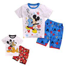2PCS Sets Kids Michey Mouse Clothes Boy Girls shirt Pants Outfits Tracksuit