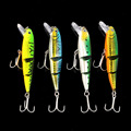 Artificial 3 Jointed Minnow Fishing Lure Tackle Bionic Hard Bait with 2Hook