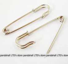 Iron Kilt Pins, Platinum Color, 70mm long, 18mm wide, 6mm thick, hole: about 6mm