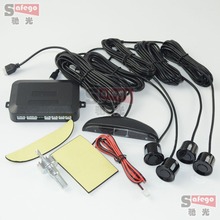 1set car led parking sensor monitor Auto Reverse Backup Radar Detector System 12v parktronic 4 sensors
