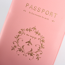 Pink Air Travel Passport Folder passport Holder Aircraft Design 13 3cm 9 3cm Pu Material