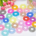 10 pcs fashion telephone wire elastic Silicone rubber bands springs Gum for hair hairband hair accessories