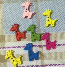 20pcs/lot Colorful button Flatback DIY Wooden Buttons 2 Holes Sewing Craft Scrapbooking Fashion Accessories