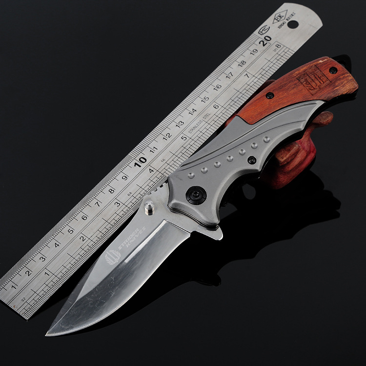 Cold Steel Folding Black Blade Knife 21 2cm Utility Camping Knife Steel Hanlde Tactical Knives for