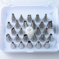 Free Shipping DIY Hygienic Stainless Steel 28pcs Pastry Nozzles Icing Piping Russian Nozzles Cake Decorating Set