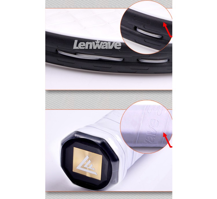 1 Piece Carbon Fiber Tennis Rackets Lenwave Brand Men Women Sports Training Tennis Raquete