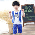 Fashion Kids Clothes Sets Fake TwoT shirt Pants Suit Clothing Set Clothes 2 7Y Kids Suits