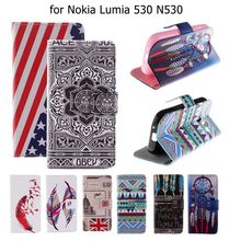 N530 Case,New Arrive Wallet Flip PU Leather Case for Nokia Lumia 530 New High-Quality Mobile Phone Accessories Protective Cover