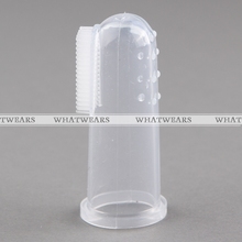 Free Shipping 1 Pcs Soft Silicone Safe Baby Kids Finger Toothbrush Gum Brush For Clear Massage