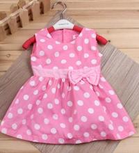 2015 New Cute Baby Dress Baby Girl Dress Chiffon Summer Baby Clothing Flower Dress For Girls