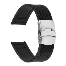 20mm 22mm 24mm Universal Watch Band PU Waterproof Strap Adjustable Silicone Rubber Bracelet Wrist Strap For Men Women Wristwatch