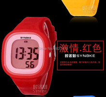 Electronic 2014 New Fashion Students Night light Waterproof Multifunction Jelly Watches Fashion Children Silicone Watches