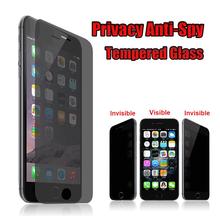 10pcs 9H Anti-Spy anti-oil waterproof Real Tempered Glass Screen Protector For Iphone 4/5/6/6 plus 360 Privacy Shield Film Guard