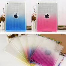 Transparent Diamond pattern gradient ramp for 7.9″ Apple iPad mini 3 2 1 Soft Silicon TPU tablet Protective back Cover Case Skin