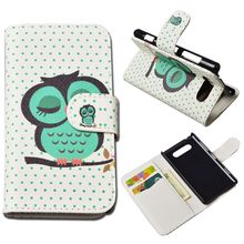 Printing Leather Cover For Nokia Lumia 820 N820 Wallet Case With Stand and Card Holder 10 Colors in Stock