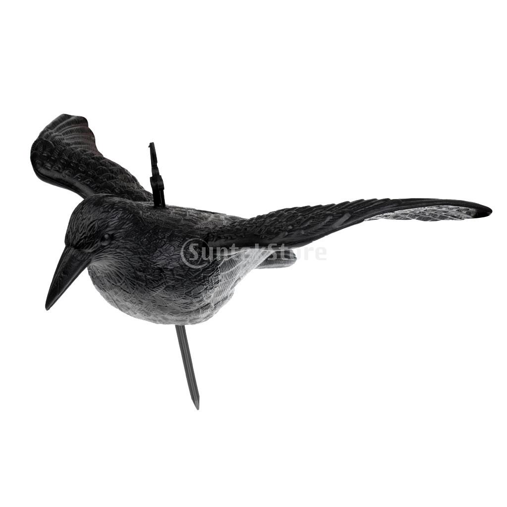 Pack of 2 Full Body Crow Raven Hunting Decoy Scarer Hunter Greenhand Gear 