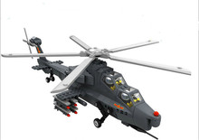 Compatible Legoe SlubanW-Z10 Building Block Military Brick Arms Battle Fighter Helicopter Gunship Modern Warfare Children Toys