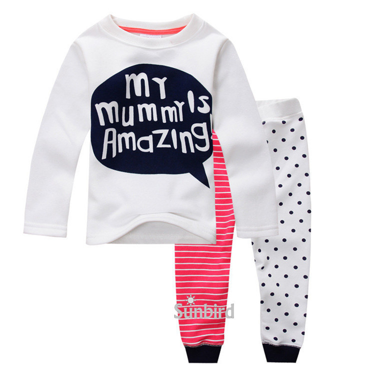 FL-7, Mommy, 6sets/lot, Baby/Children pajamas sets, long sleeve underwear sleepwear sets, thick flocking
