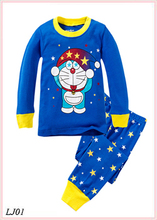 2015 New Spring Autumn Baby Boys Girls Cartoon Kids Pijamas Long Sleeve Cotton Pyjamas Kids Unisex