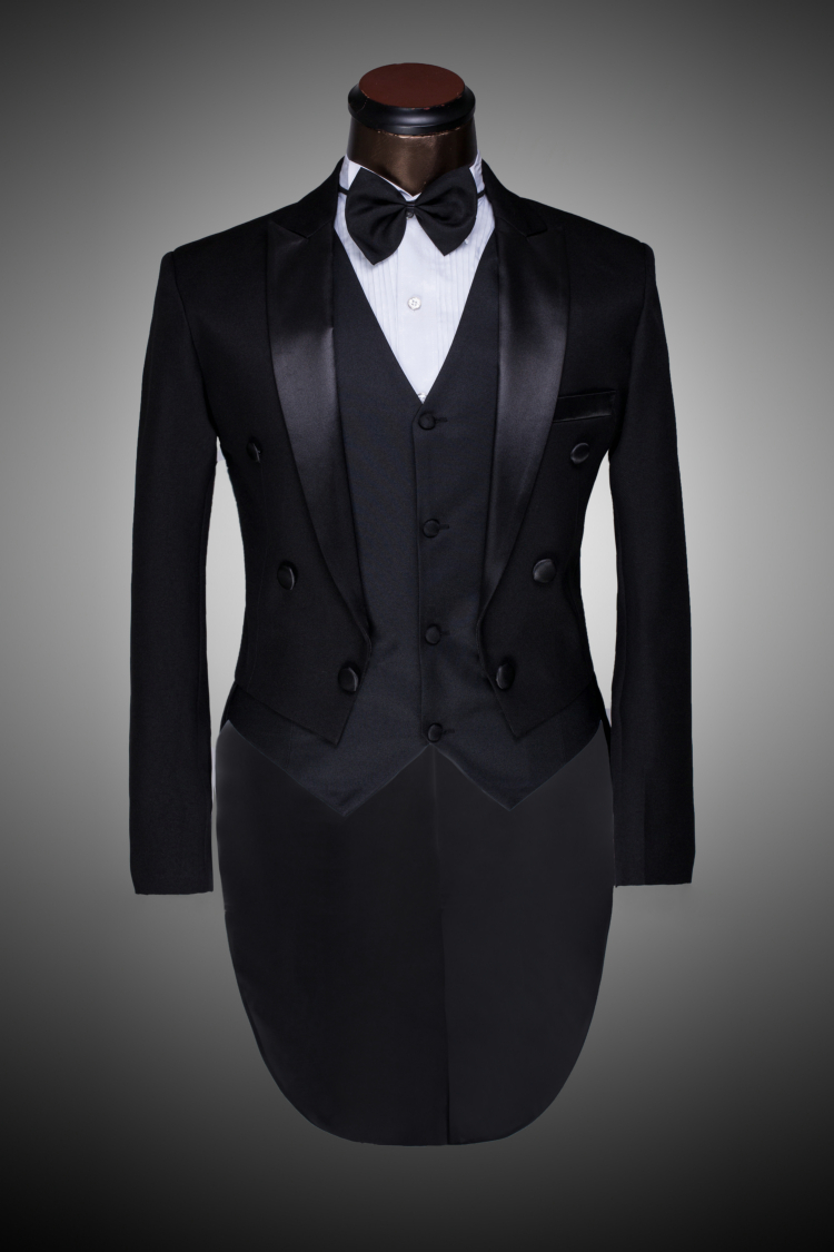 black and white formal suit