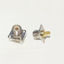 Увч женское джек переключатель SMA соединение женское джек RF коаксиальный адаптер конвертер 4-hole панель гора Goldplated