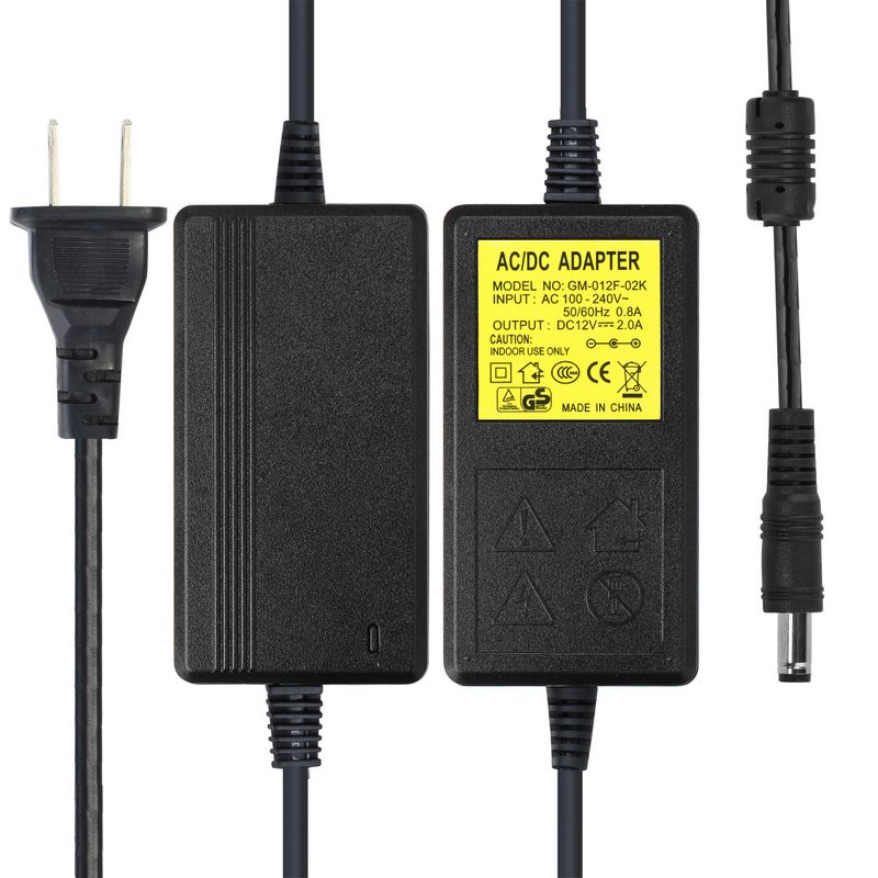 AC 100-240V Converter Adapter DC12V 2A Power Adapter Supply US Plug For 5050 3528 LED Lighting LCD Monitor CCTV