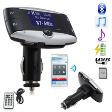 Car Kit Bluetooth FM Transmitter Hands free Modulator FM Audio MP3 Player USB Charger SD Slot FT