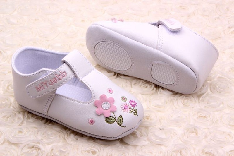 Pretty Pink Flower Kids Leather Shoes Baby Girl Sapato Bebe Menina Baby Moccasins Scarpe Neonata Baby Girl First Walkers Shoes