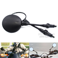 1 pair Universal Black Oval Motorcycle Mirror Custom Folding mirrors Rearview Side Mirror For KTM Honda