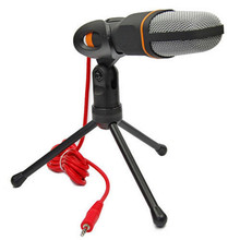 High Quality Wired Stereo Condenser Microphone with Holder Clip for Chatting Singing Karaoke PC Laptop SF-666