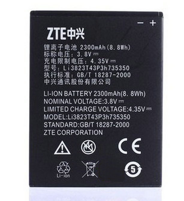 Li3823T43P3h735350 2300    ZTE N986 V975 V976 N976 U988S    Batterij Bateria